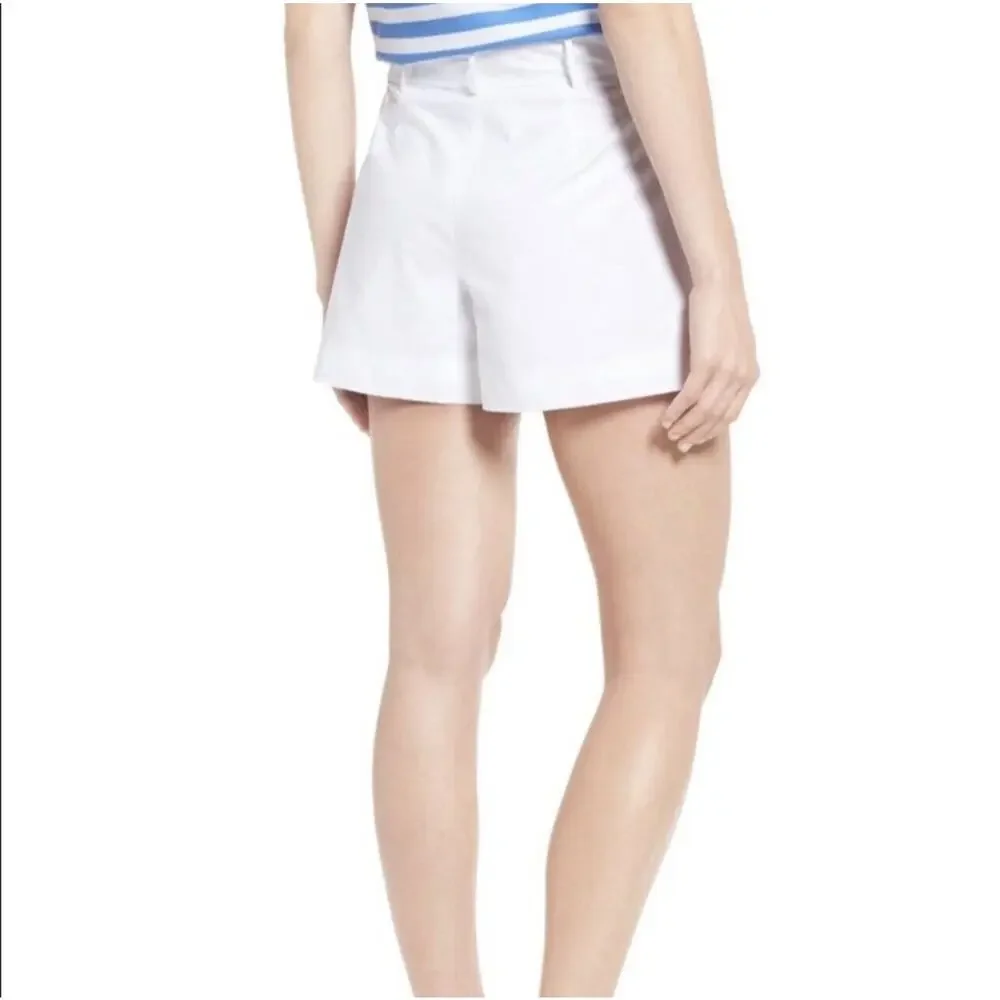 Draper James Women's Size 10 Sadie Shorts in Willow White Cotton Belted Bow NWT
